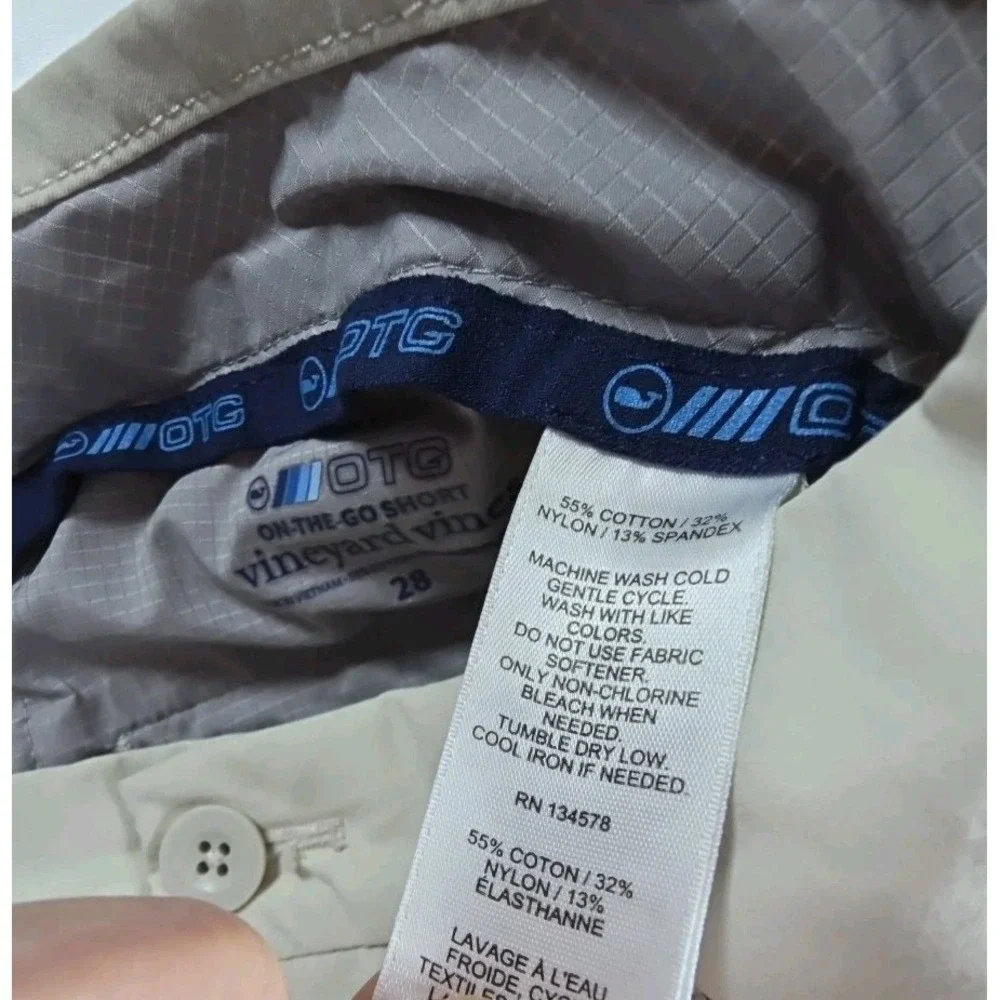 Vineyard Vines On The Go Shorts Mens 28 Stone Stretch Golf Activewear Chino